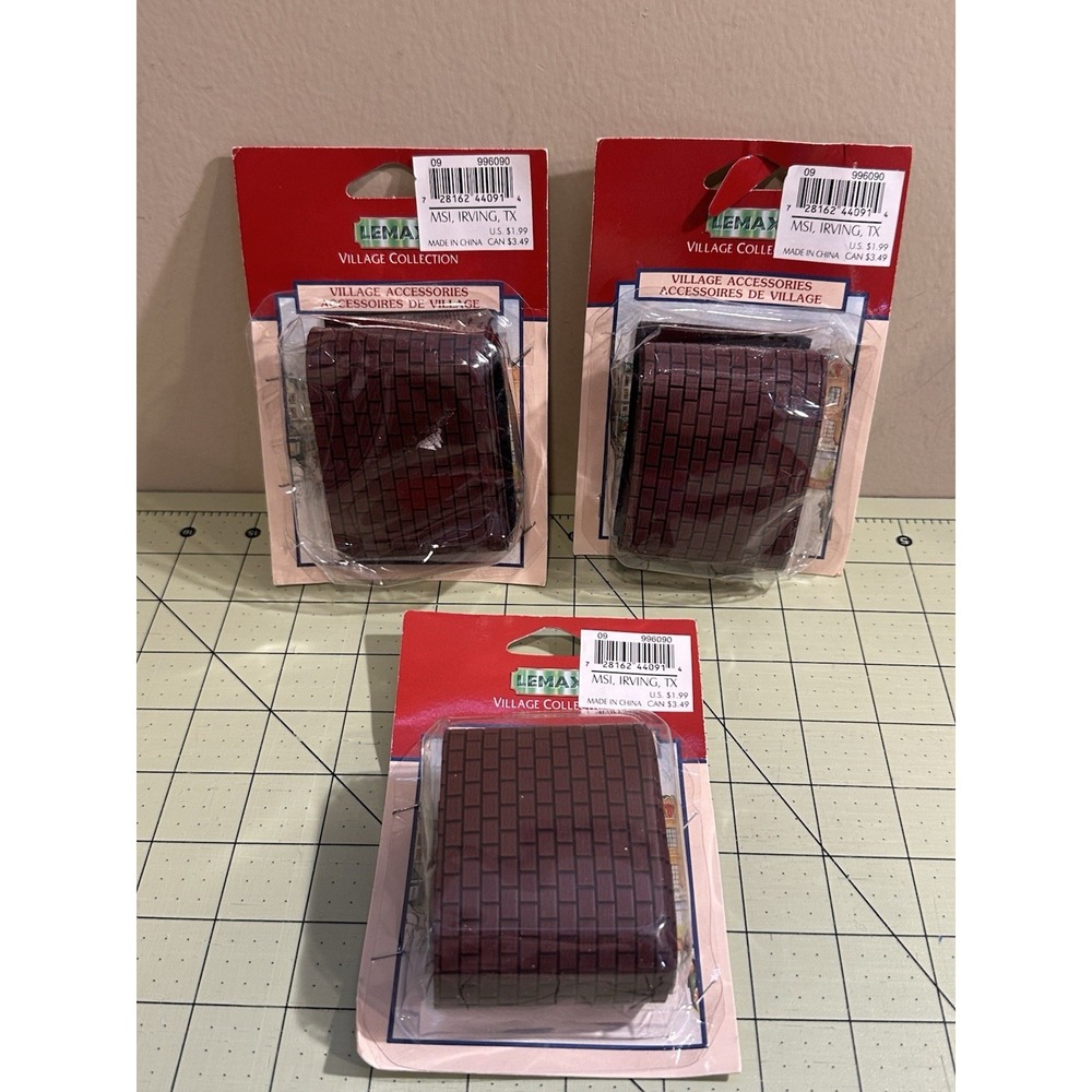 Lemax Village Collection PVC Brick road‎ Lot Of 3 New